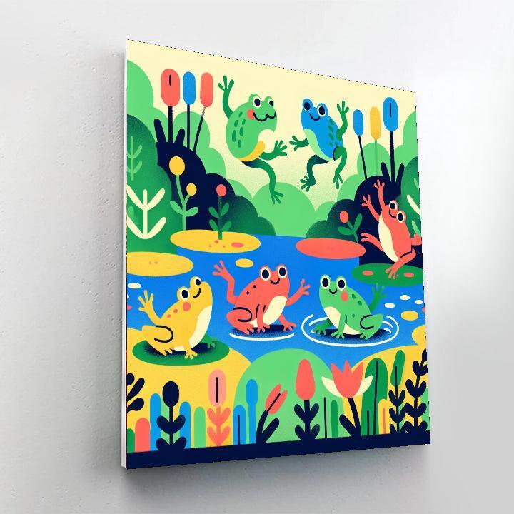 Friendly Frog Fun Paint By Number