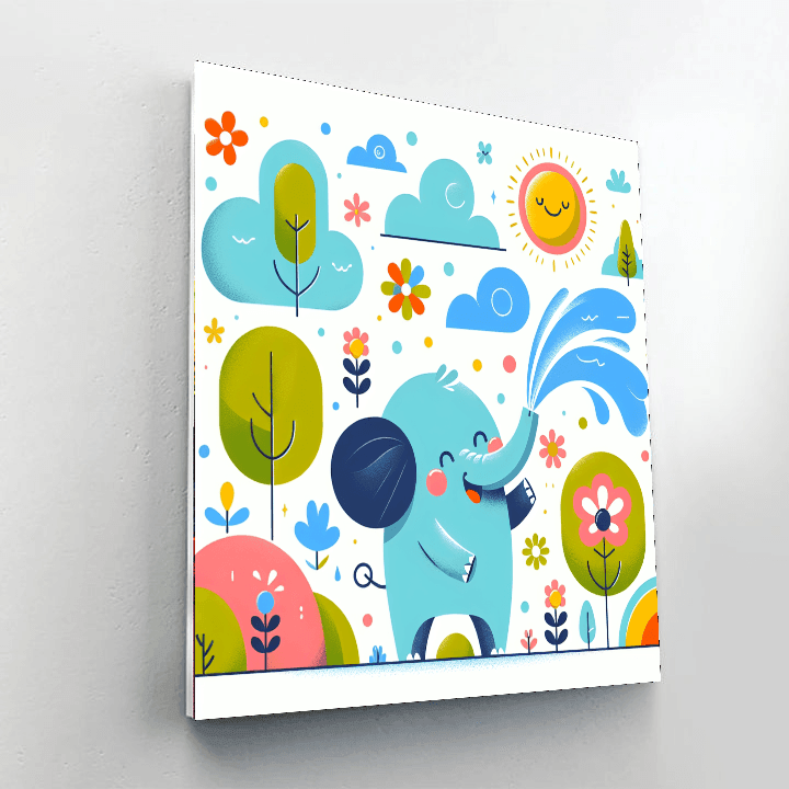 Charming Elephant Paint By Numbers