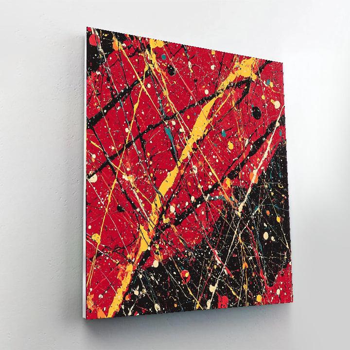 Jackson Pollock Inspired Melodic Chaos  Number Painting