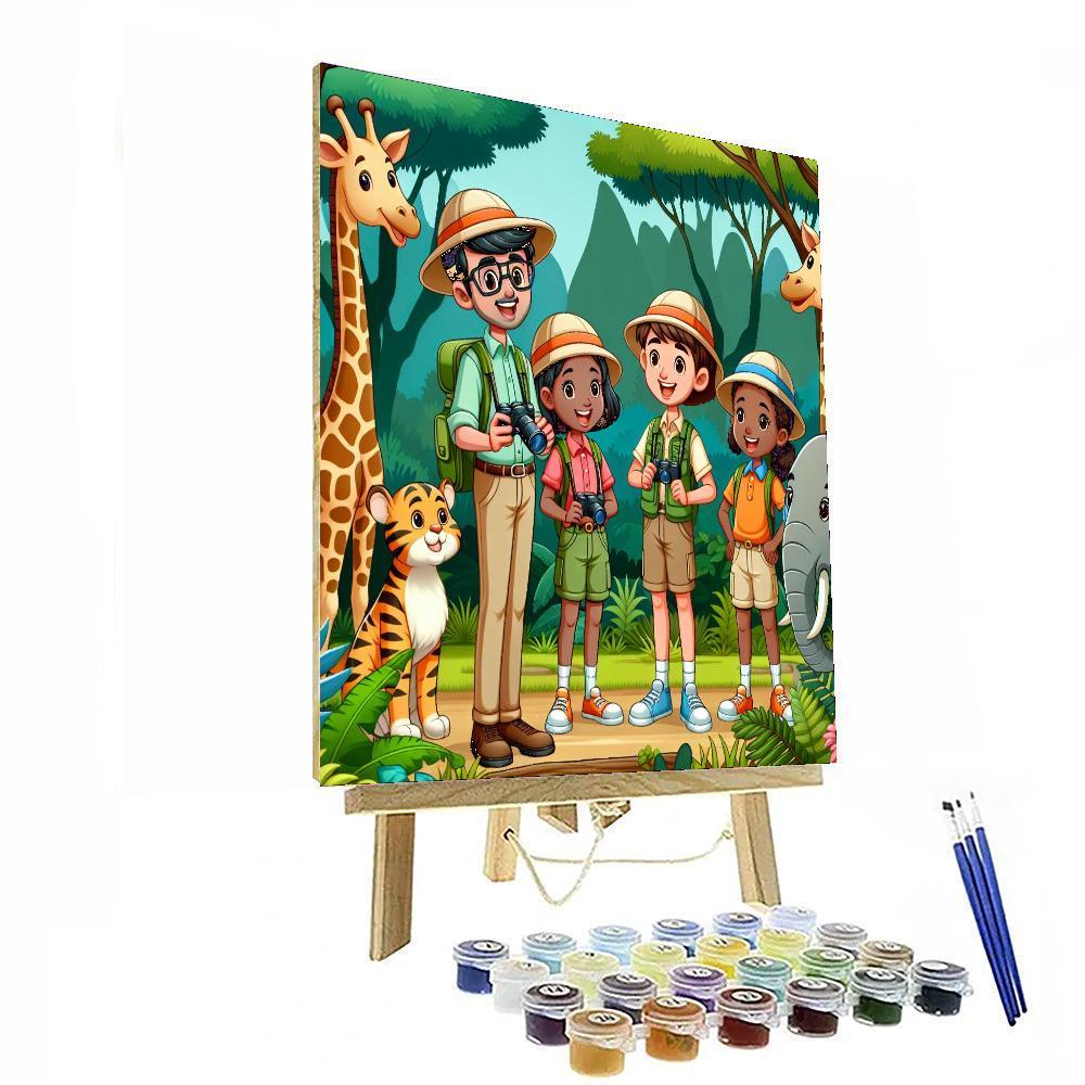 Safari Adventure Crew Paint By Numbers Art