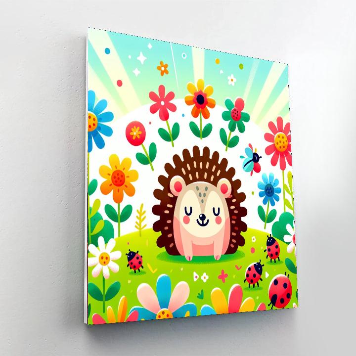 Garden Hedgehog Hideaway Painting By Numbers Kit