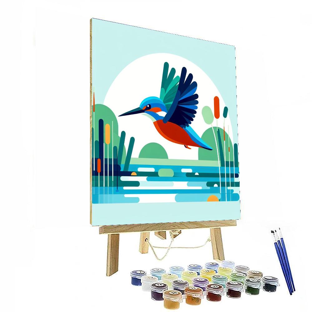 Kingfisher's River Dance Numbered Painting Kits