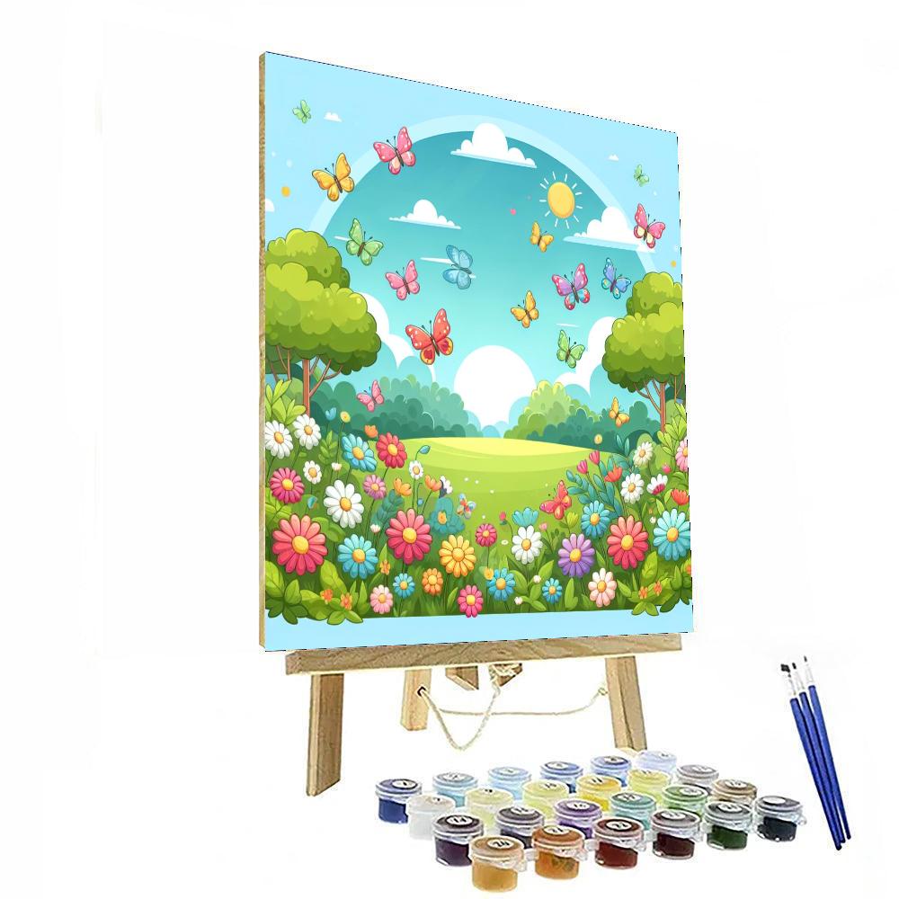 Bright Butterfly Ballet Paint By Color