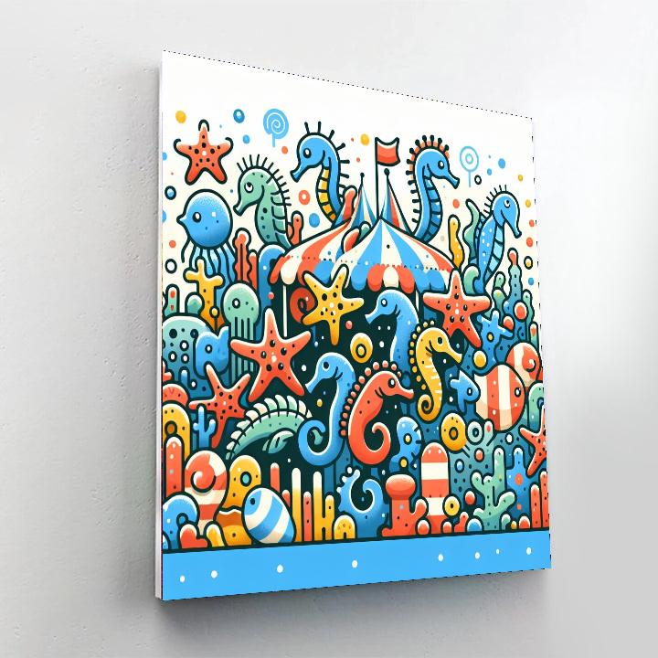 Aquatic Creature Carnival Paint By Numbers Kits