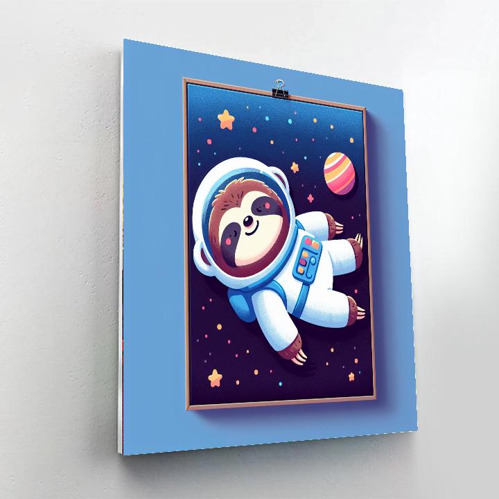 Astronaut Sloth's Space Journey Paint By Numbers Kits