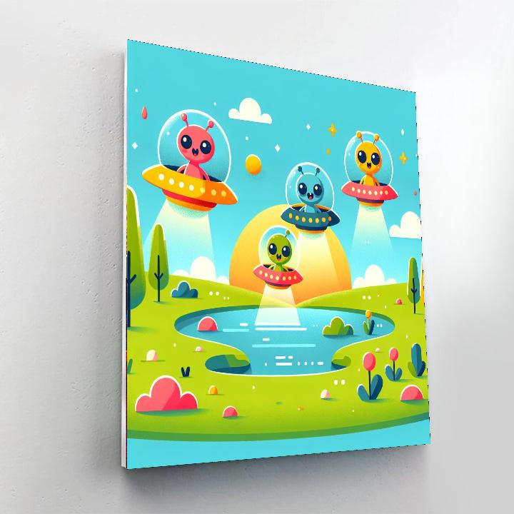 Alien Invasion Number Painting
