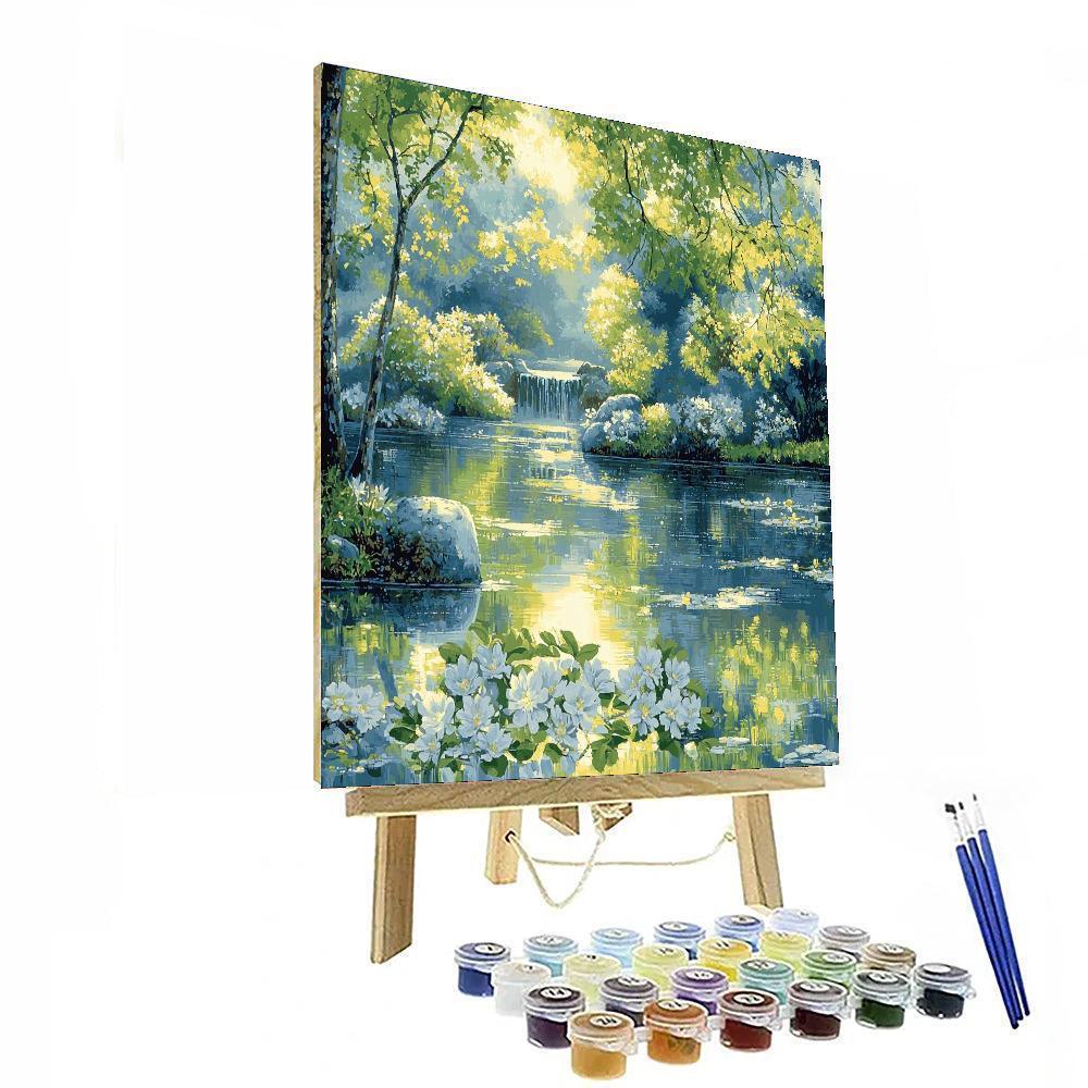 Hiroshige Inspired Garden Of Reflections  Paint By Numbers Kits