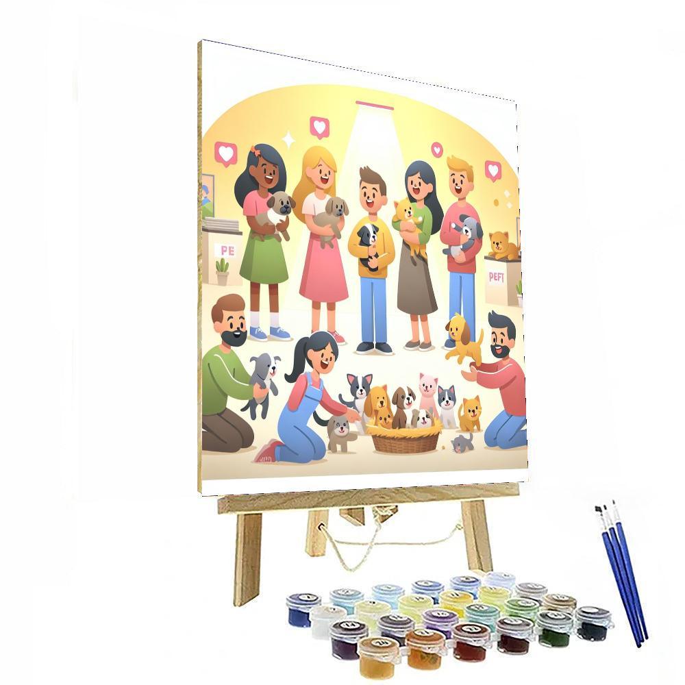 Cuddly Pet Rescue DIY Paint By Numbers