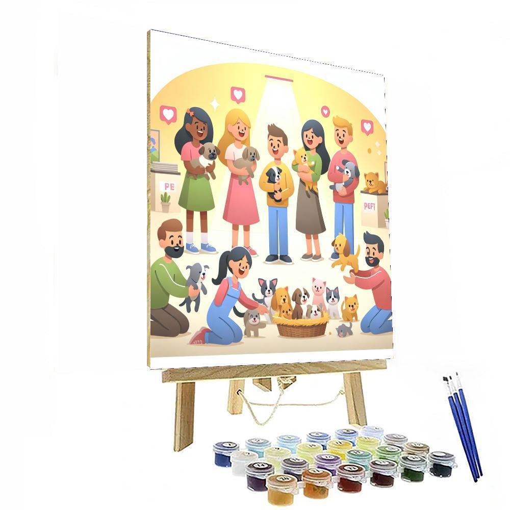 Cuddly Pet Rescue DIY Paint By Numbers