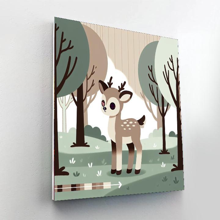 Enchanted Woodland Deer Paint By Color