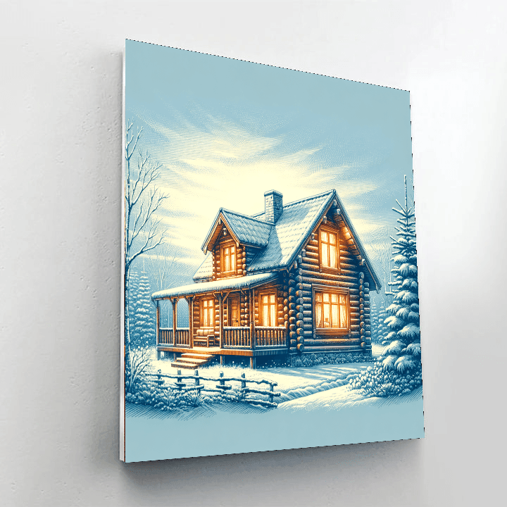 Winter Cabin Escape DIY Paint By Numbers