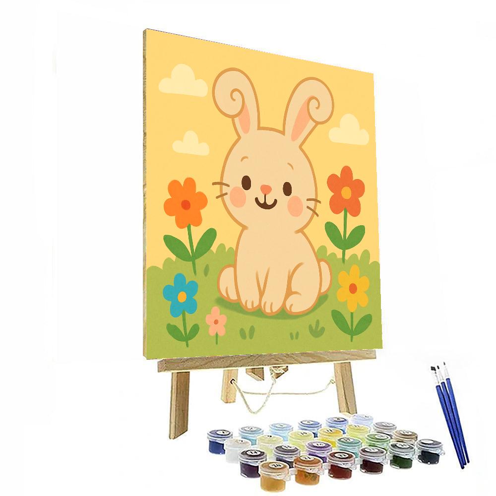 Curly-eared Bunny Numbered Painting Kits
