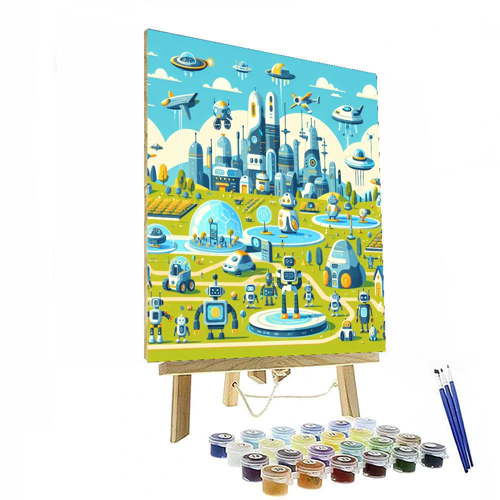Robotic World Of Tomorrow Painting Number Kit