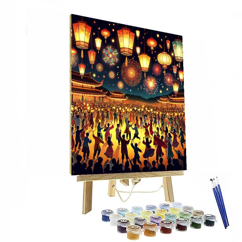 Energetic Festival Scene Paint By Numbers Art