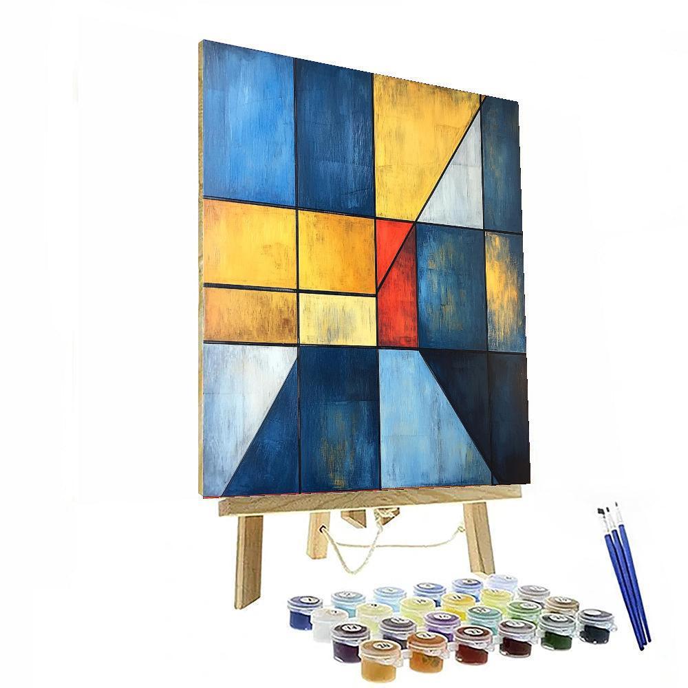 Piet Mondrian Inspired Harmonious Dreams  DIY Paint By Numbers
