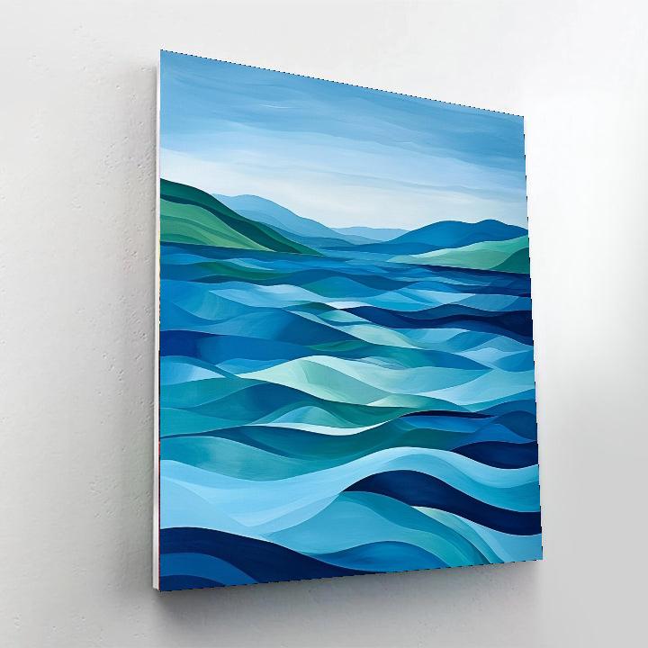 Paul Cézanne Inspired Ethereal Oceanic Reflections  Painting By Numbers Kit