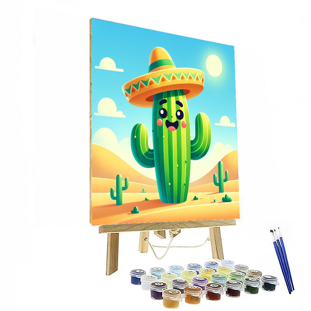 Merry Cactus Paint By Numbers Art