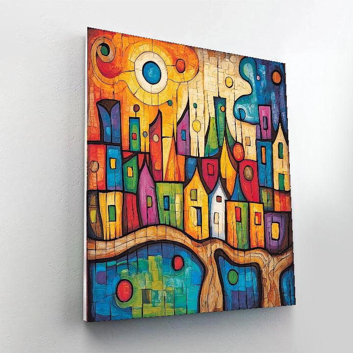 Paul Klee Inspired Enchanted Echoes  Number Painting