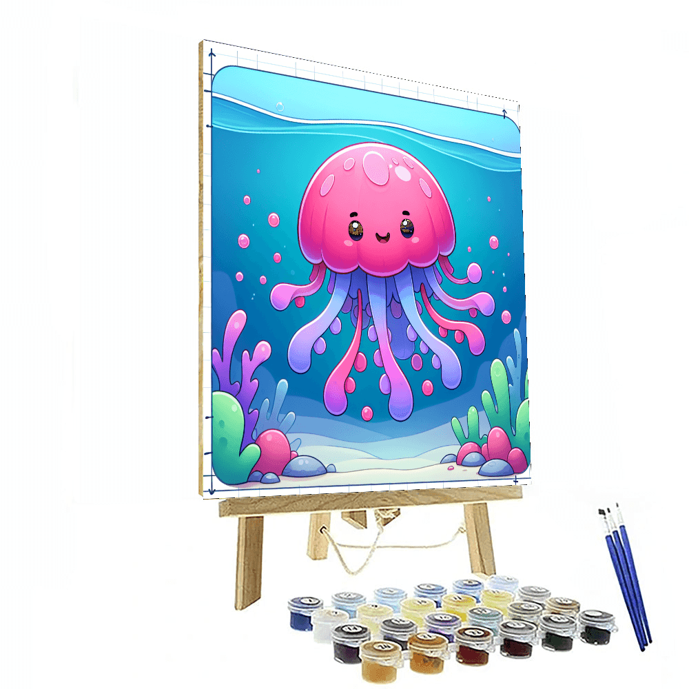 Jovial Jellyfish Painting By Numbers Kit