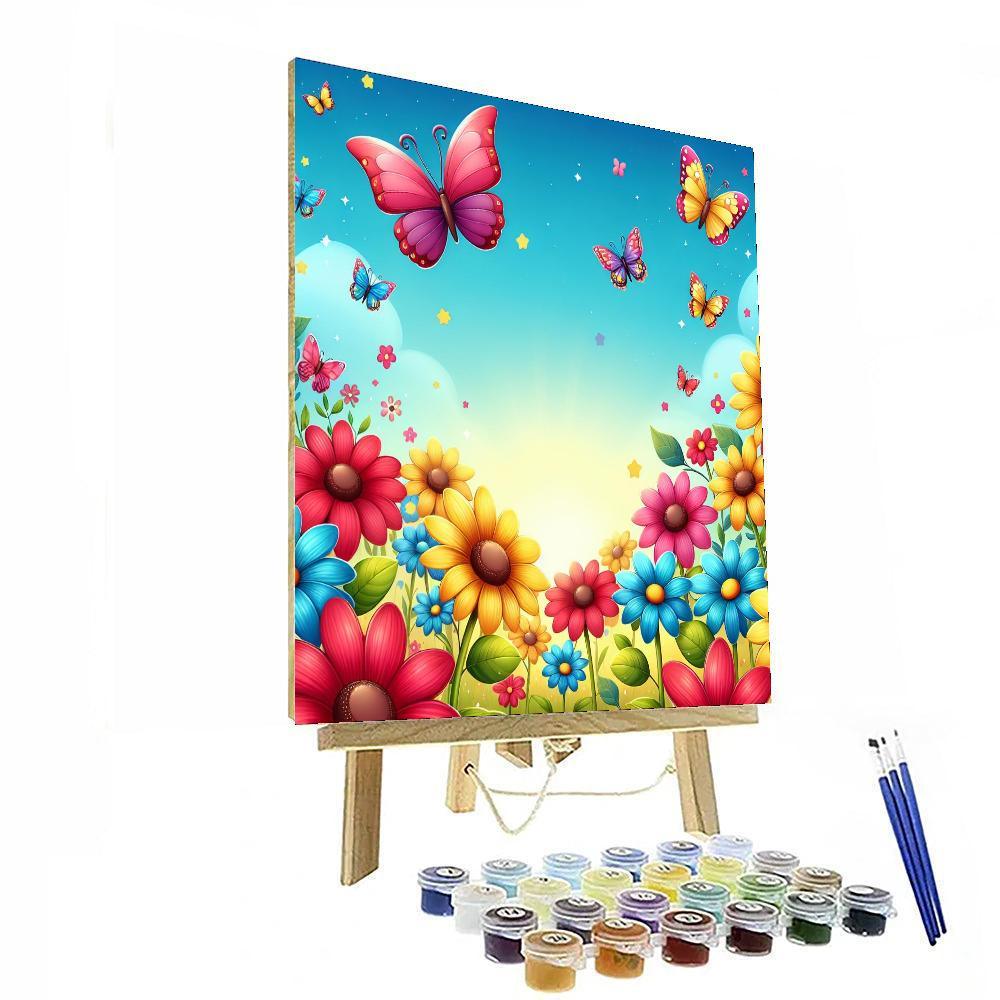 Joyful Butterfly Parade DIY Paint By Numbers