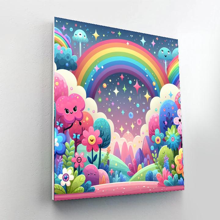 Rainbow Wonderland Adventure Painting Number Kit