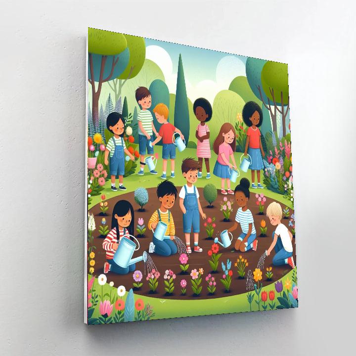 Garden Of Blooming Wonders Numbered Painting Kits