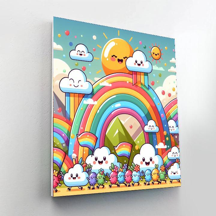 Radiant Rainbow Parade Paint By Numbers