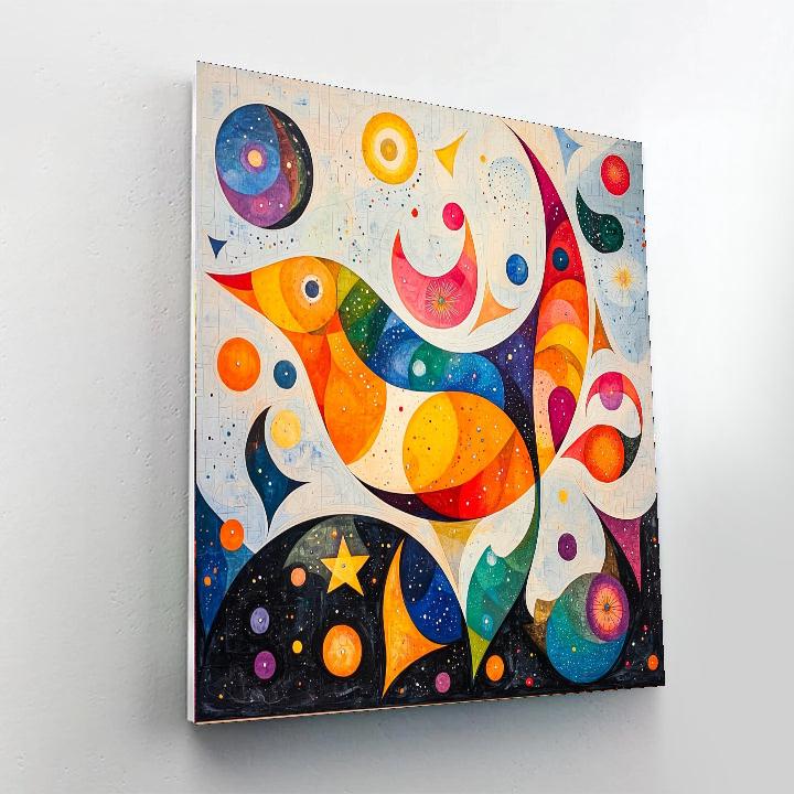 Paul Klee Inspired Vibrant Imaginings  Painting Number Kit