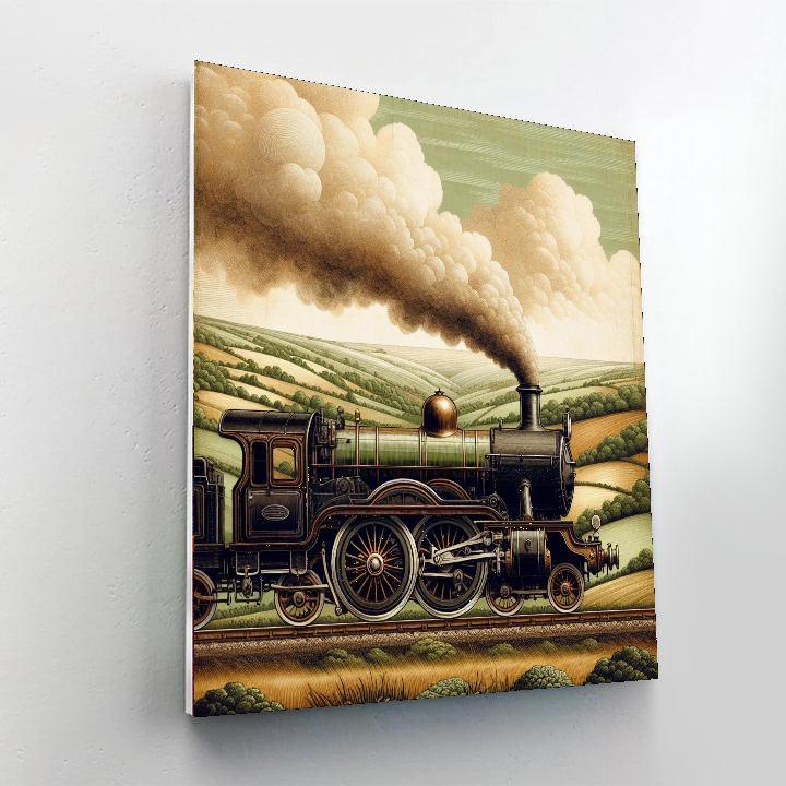 Vintage Steam Train Journey Paint By Numbers Kits