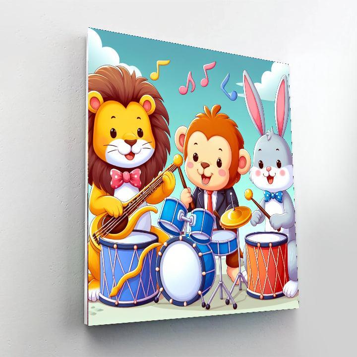 Animal Band Celebration Paint By Numbers Art