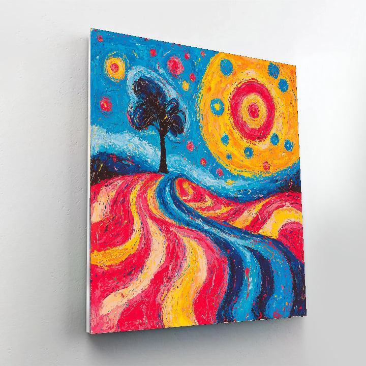 Joan Miró Inspired Whimsical Weather Patterns  Paint By Numbers