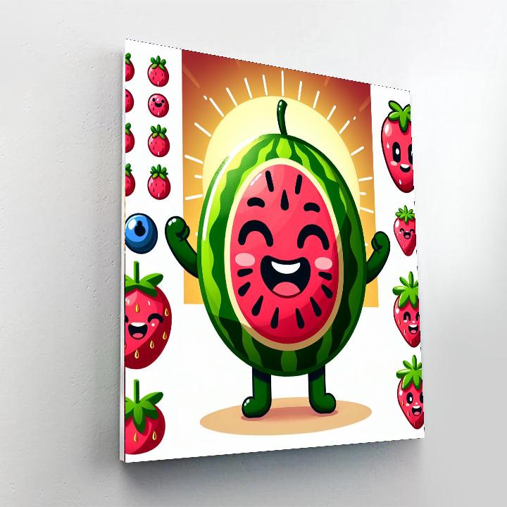 Whimsical Watermelon Paint By Numbers Art