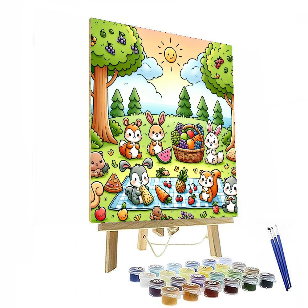 Merry Woodland Picnic Numbered Painting Kits