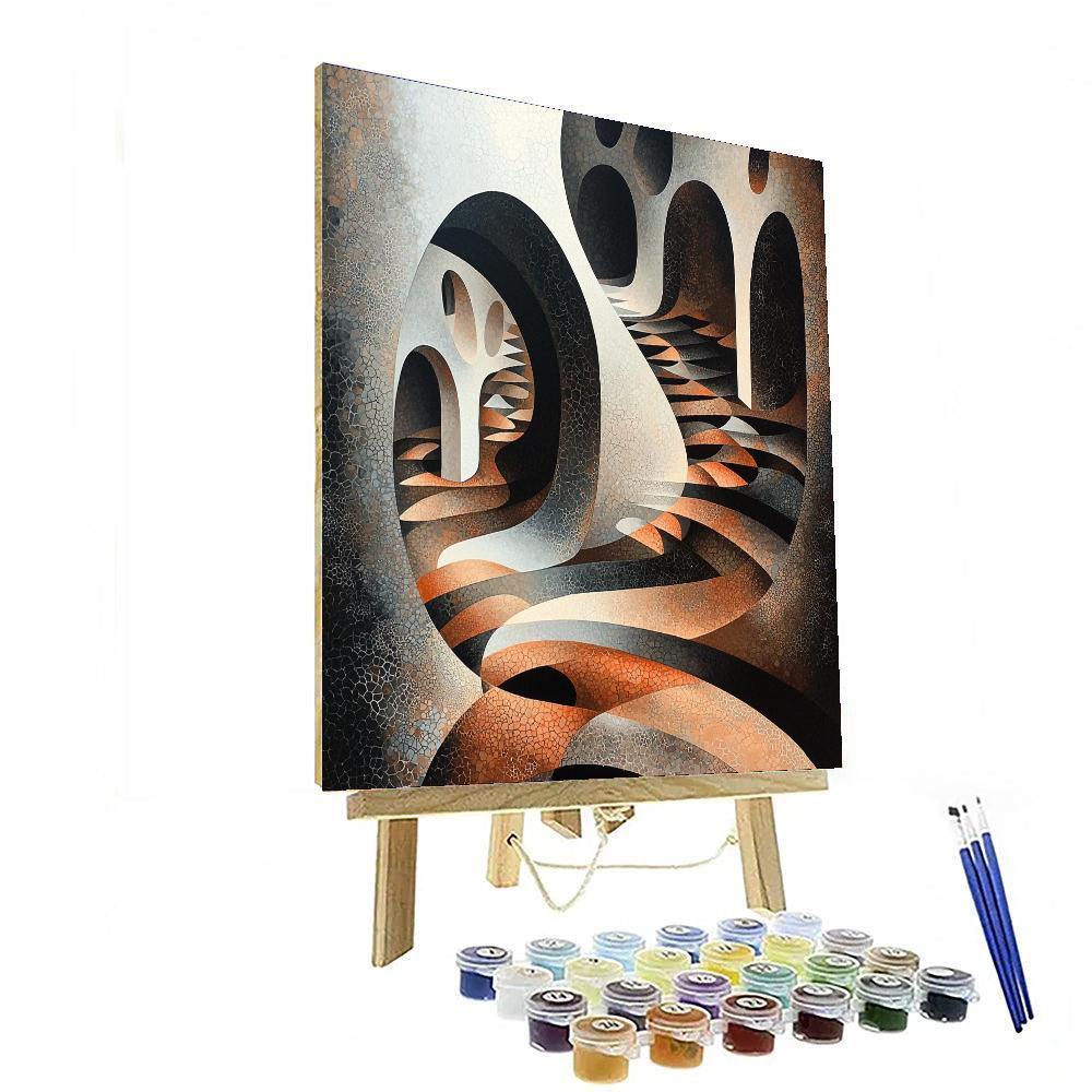 M.C. Escher Inspired The Play Of Light And Shadow  Number Painting