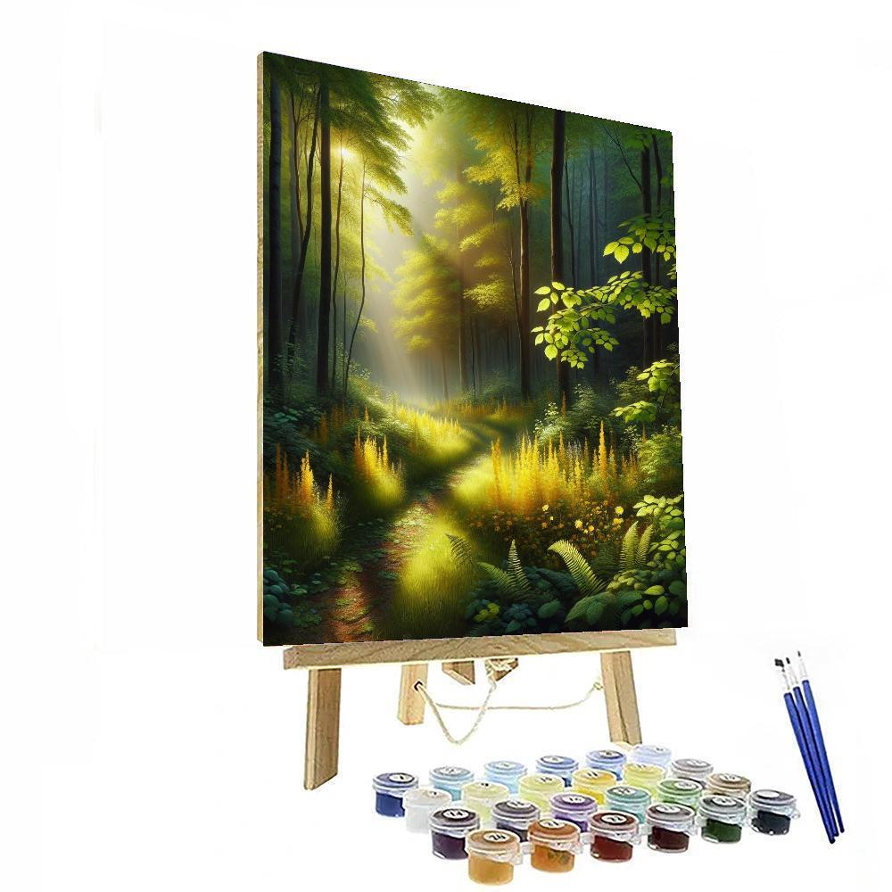 Dappled Sunlight In The Woods DIY Paint By Numbers