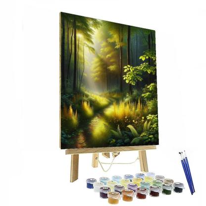 Dappled Sunlight In The Woods DIY Paint By Numbers