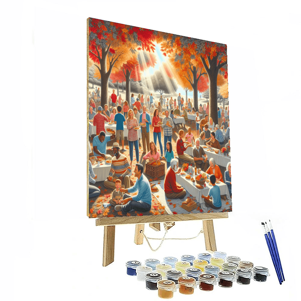 Joyful Autumn Gathering Painting Number Kit