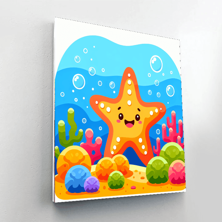 Underwater Wonders With Starfish Pals Paint By Number