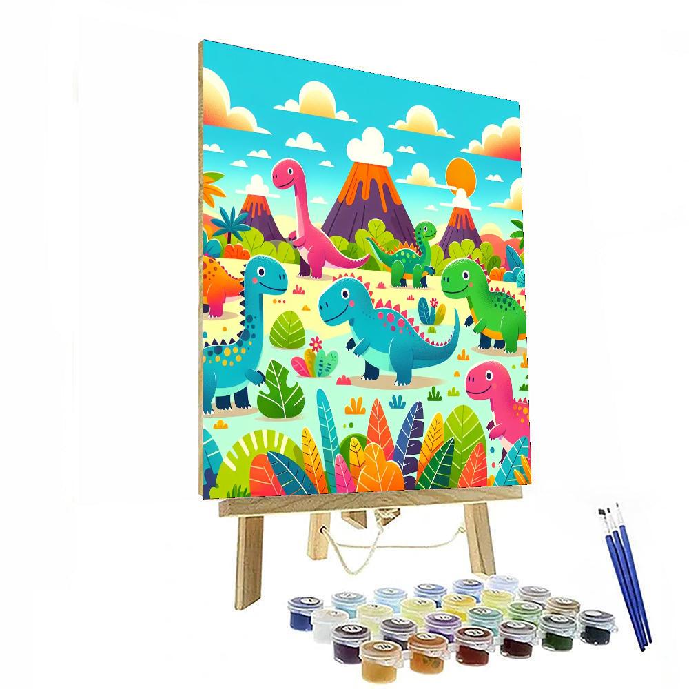 Daring Dino Days Painting Number Kit