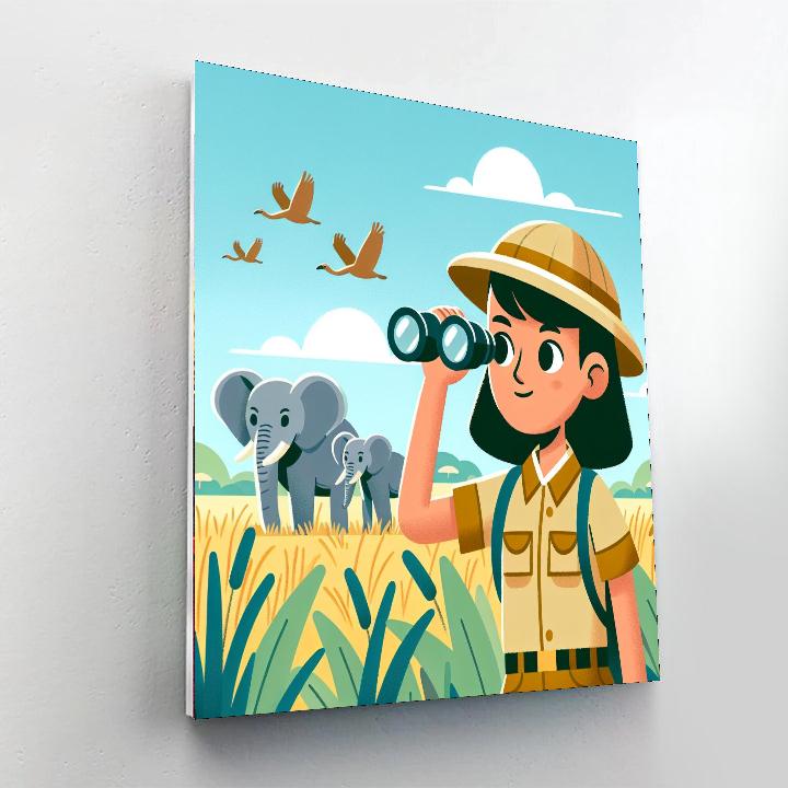Wild Adventure Safari Painting Number Kit