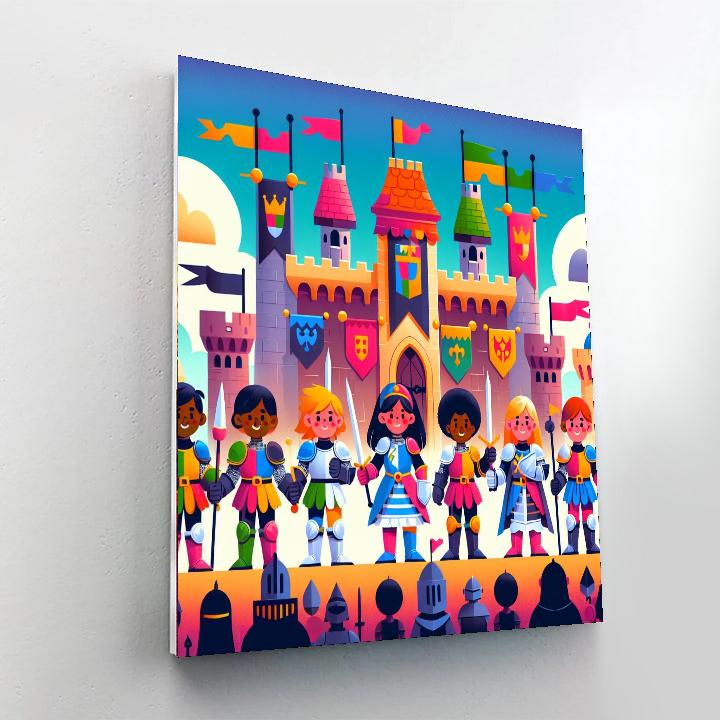 Fantasy Fortress Adventure Numbered Painting Kits