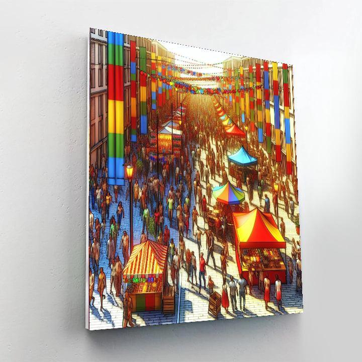 Lively City Festival Numbered Painting Kits