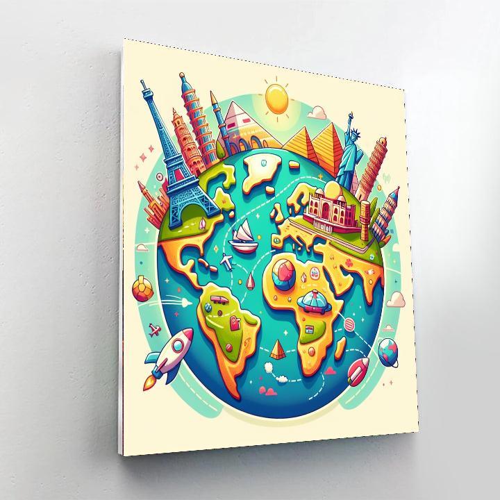 Travel The World Paint By Numbers Art