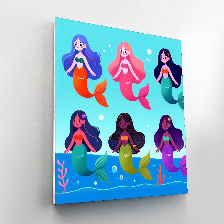 Mystical Mermaid Meeting Number Painting