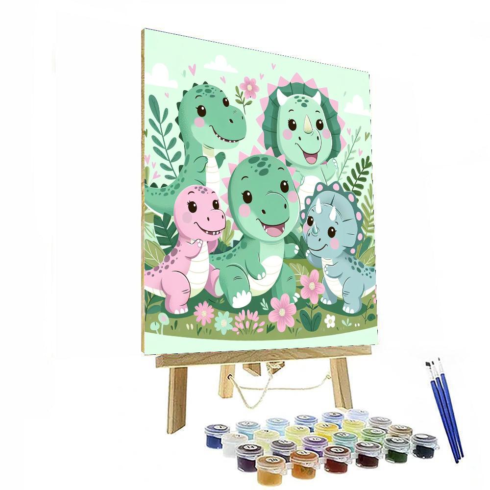 Cuddly Baby Dinosaurs Painting By Numbers Kit