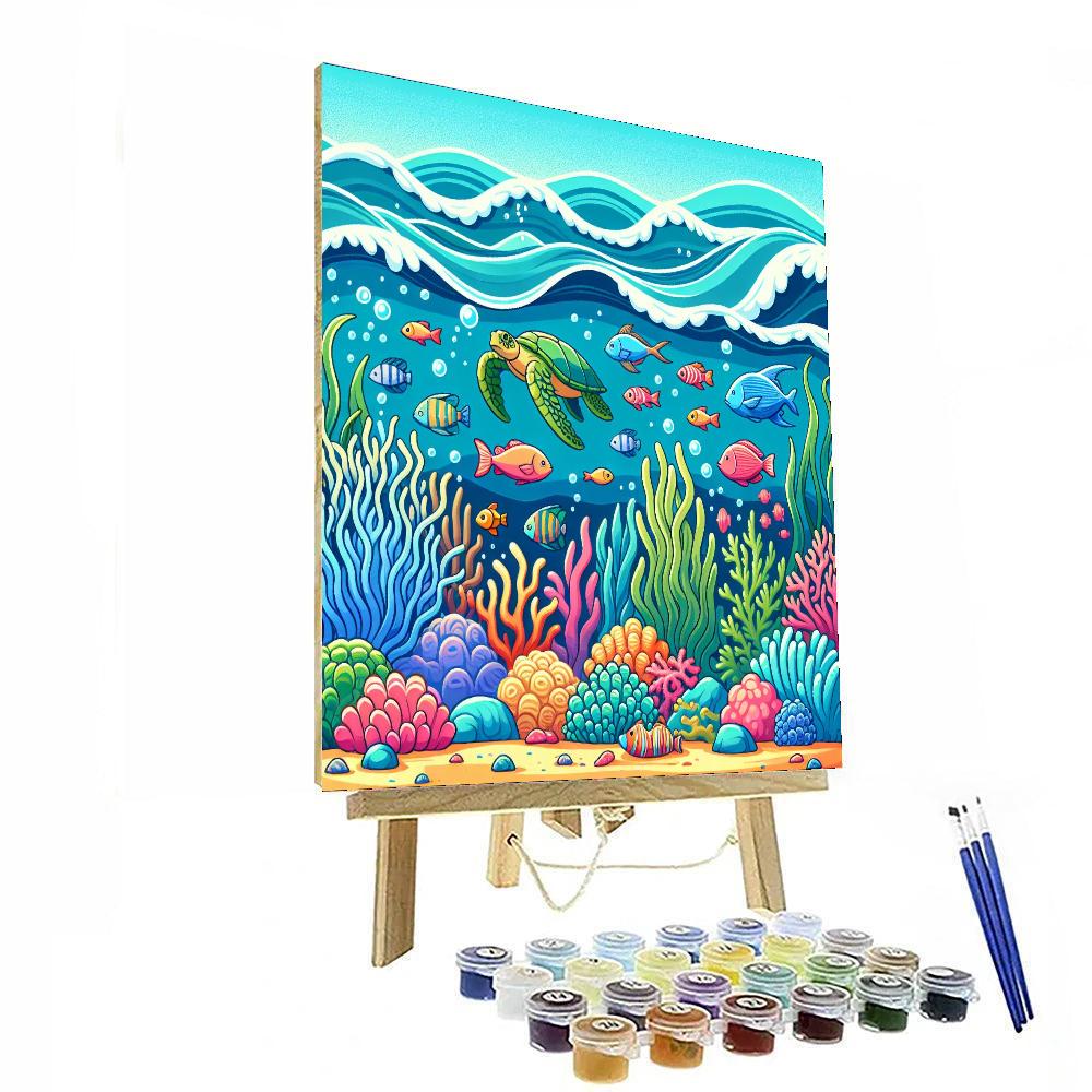 Aquatic Life Adventure Painting By Numbers Kit