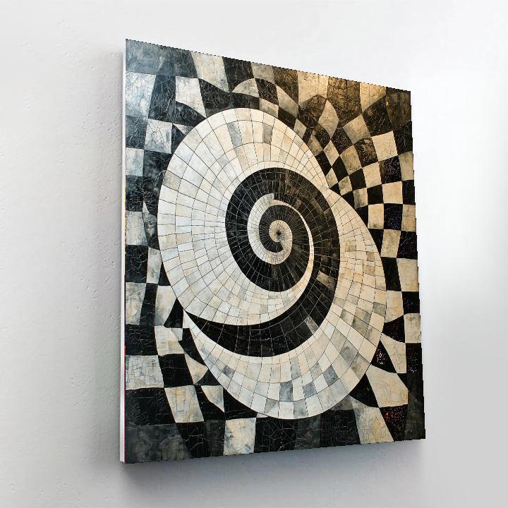 M.C. Escher Inspired Tessellated Harmony  Paint By Numbers