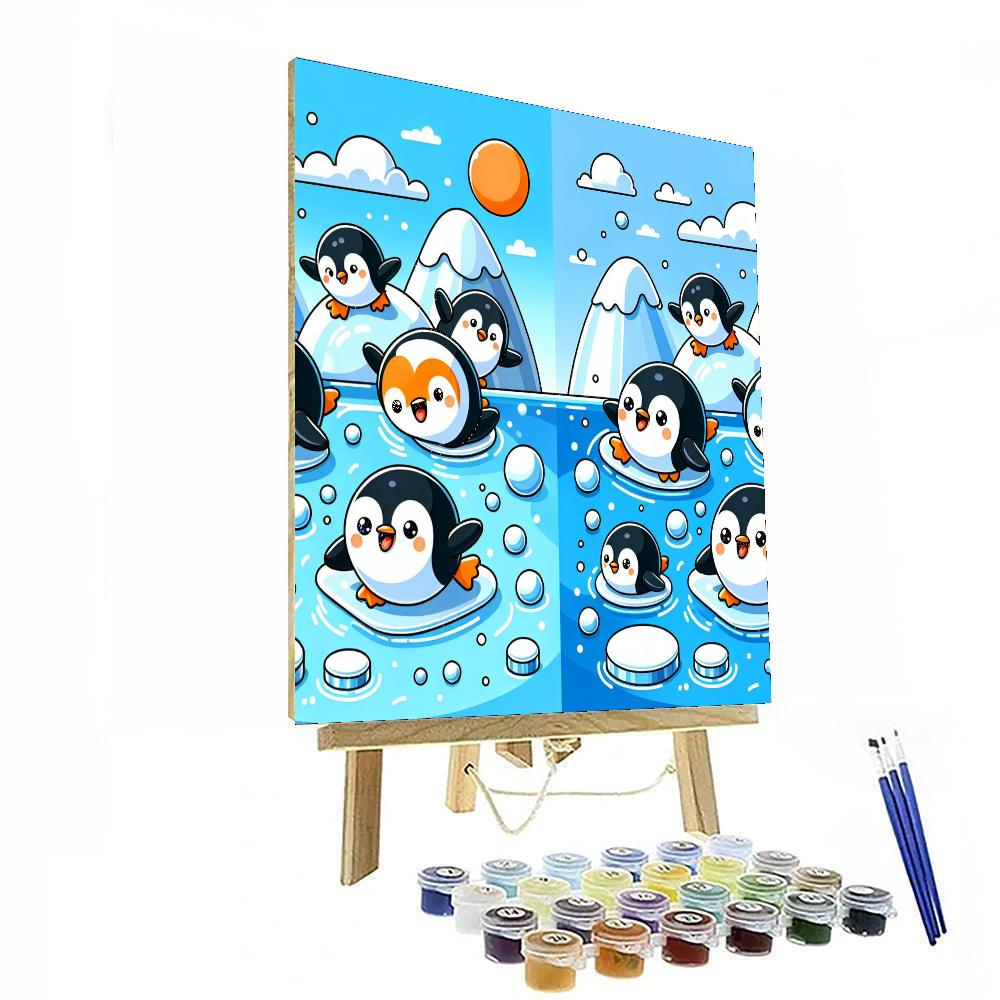 Adventure With Penguins Paint By Numbers Art
