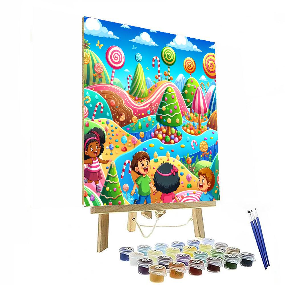 Adventure In The Candyland Painting By Numbers Kit