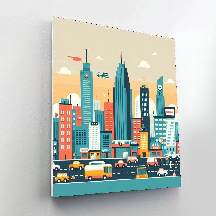 Busy City Adventures Paint By Color